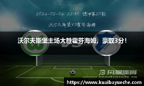 沃尔夫斯堡主场大胜霍芬海姆，豪取3分！